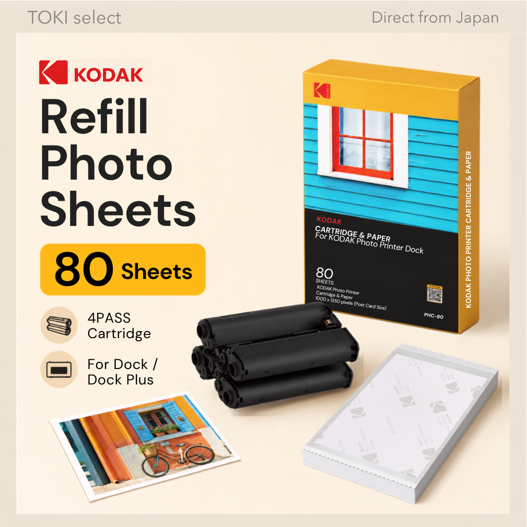 KODAK 4PASS Film Cartridge 80 Sheets For Dock and Dock Plus Photo Printer