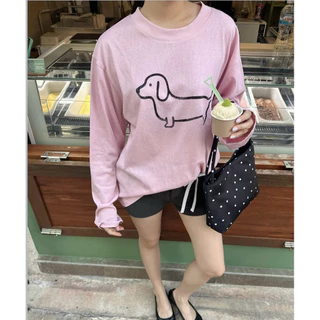 MALI A dog long sleeve T shirt เสื้อยืดแขนยาว ลายสกรีนแตก