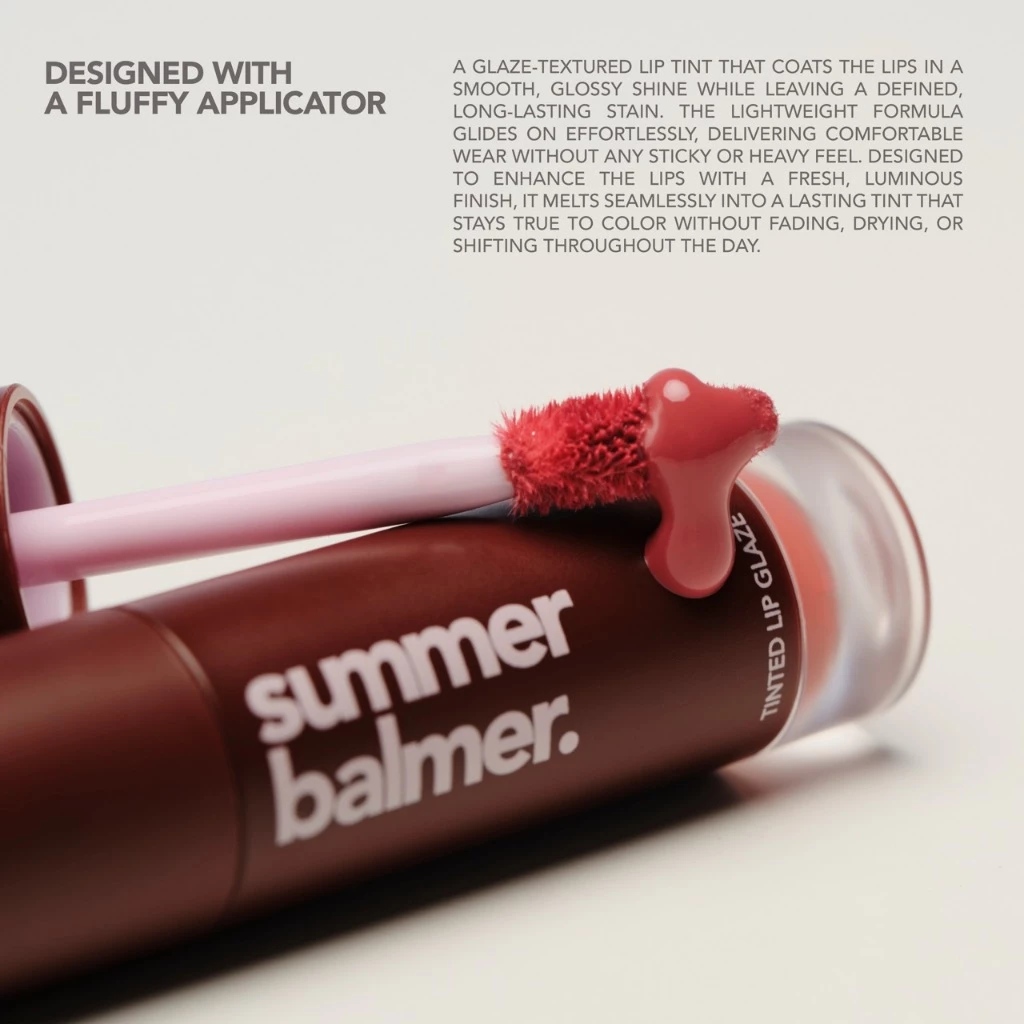 ลิปทินท์เนื้อเกลซ ซัมเมอร์บาล์มเมอร์ Tinted Lip Glaze - Summer Balmer thumbnail 6