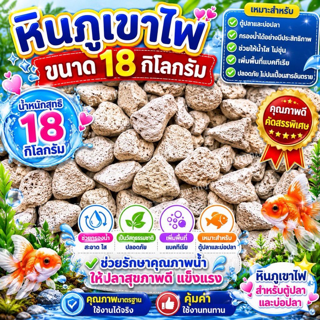 หินภูเขาไฟ ขนาด 18 กิโลกรัม