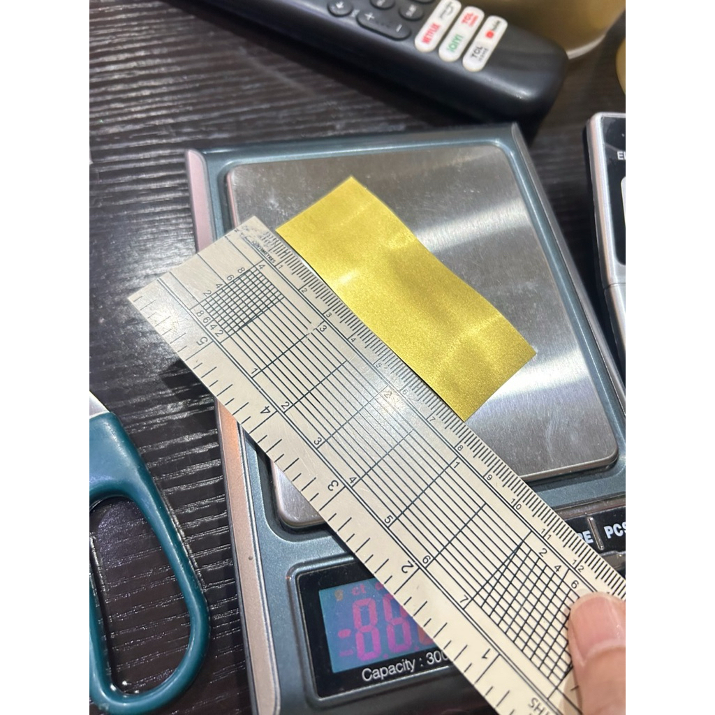 แผ่นทองคำแท้96.5%ขนาด 3x7.5 Cm สำหรับจารย์อักขระ ตอกโค๊ตสนใจขนาดแตกต่างทักแชท รับประกันทองแท้ #ทองคำ #พิธีปลุกเสก #เครื่