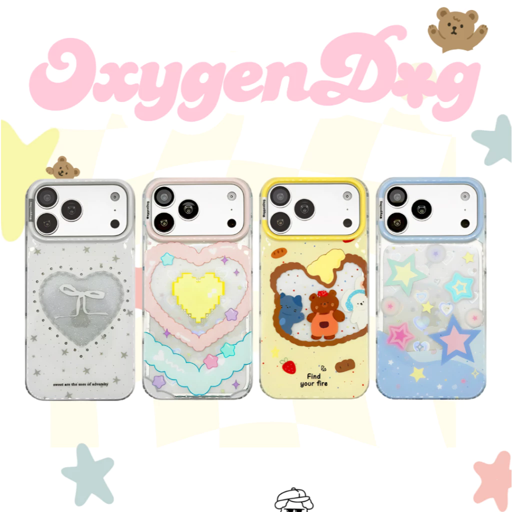Oxygendog เคสไอโฟน ลายการ์ตูน iPhone 17ProMax 17Pro 16ProMax 15ProMax 14 13