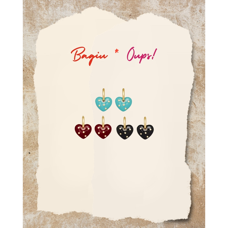 Bagii x oups | earings | Botticelli Earrings | ต่างหู ลวดลายรูปหัวใจ เครื่องประดับ แฟชั่นผู้หญิง BG260159