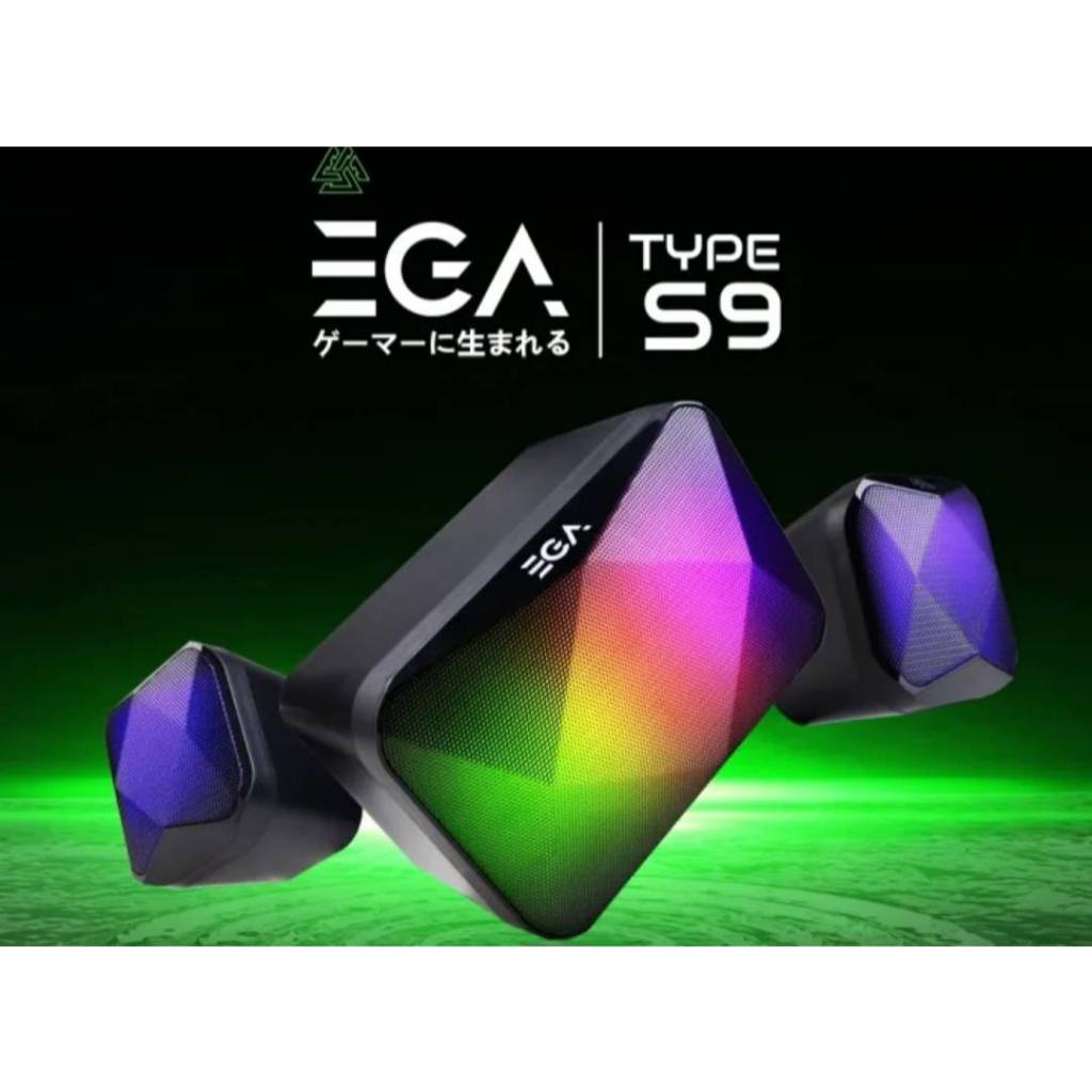 ลำโพงมีไฟ EGA Type S9 Gaming Speaker RGB Lighting ลำโพงคอม เสียงแน่น เบสดี RGB Lighting