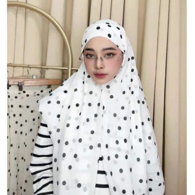 hijab จีฟอง หน้าตุรกี ลายจุด 🖤
