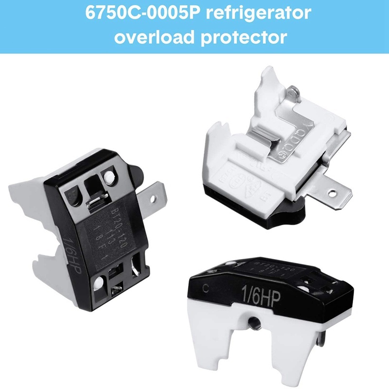 ใน รีเลย์สตาร์ทเตอร์ PTC QP2-4.7 1ขารีเลย์ตู้เย็นสตาร์ทและ6750C-0005P ตู้เย็นเกินพิกัดตัวป้องกัน COD 2ชิ้น