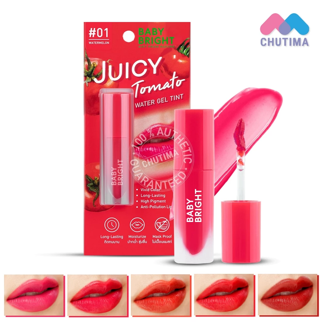 ลิปทินท์ เบบี้ ไบร์ท จูซี่ โทเมโท วอเตอร์ เจล ทินท์ Baby Bright Juicy Tomato Water Gel Tint 2.5g.