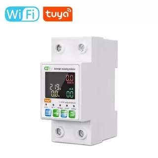 Tuya WiFi อัจฉริยะ Circuit Breaker Backlit เดี่ยว-Phase Energy Meter Auto-Reclosing สนับสนุน APP รีโมทคอนโทรล