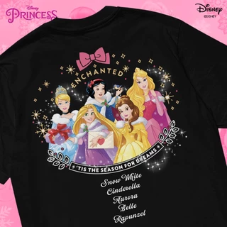 Power 7 Shop เสื้อยืดการ์ตูน "Disney princess" ลิขสิทธ์แท้ DISNEY (TMX-169-สีดำ)