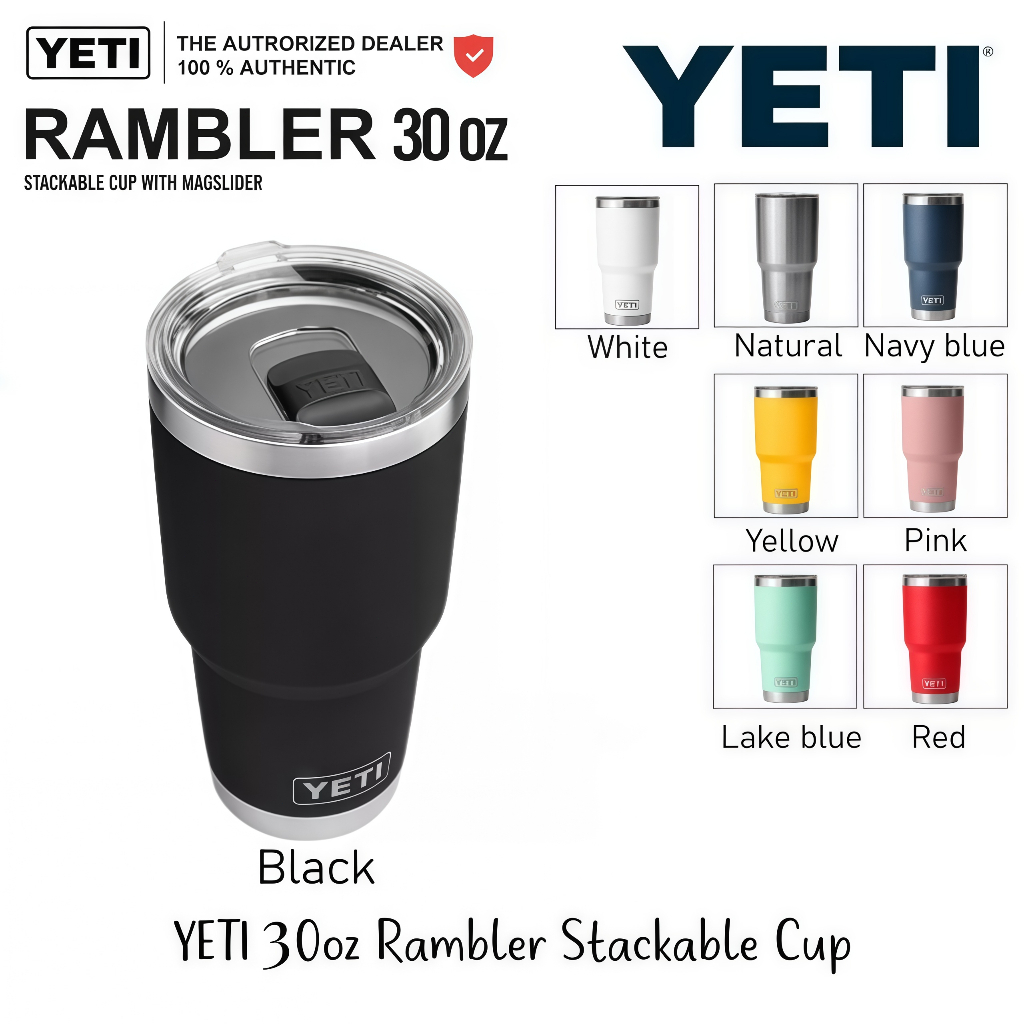 แก้ว YETI RAMBLER 30oz ฝา MAGSLIDER | เก็บความเย็นเยี่ยม ซ้อนกันได้ ประหยัดพื้นที่ สำหรับบ้าน-ออฟฟิศ
