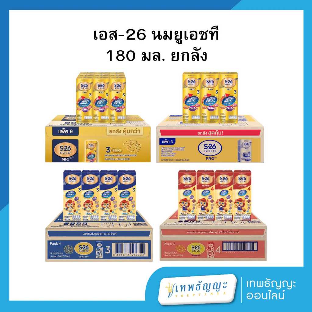 นมกล่อง เอส-26 ยูเอชที 180 มล. ยกลัง