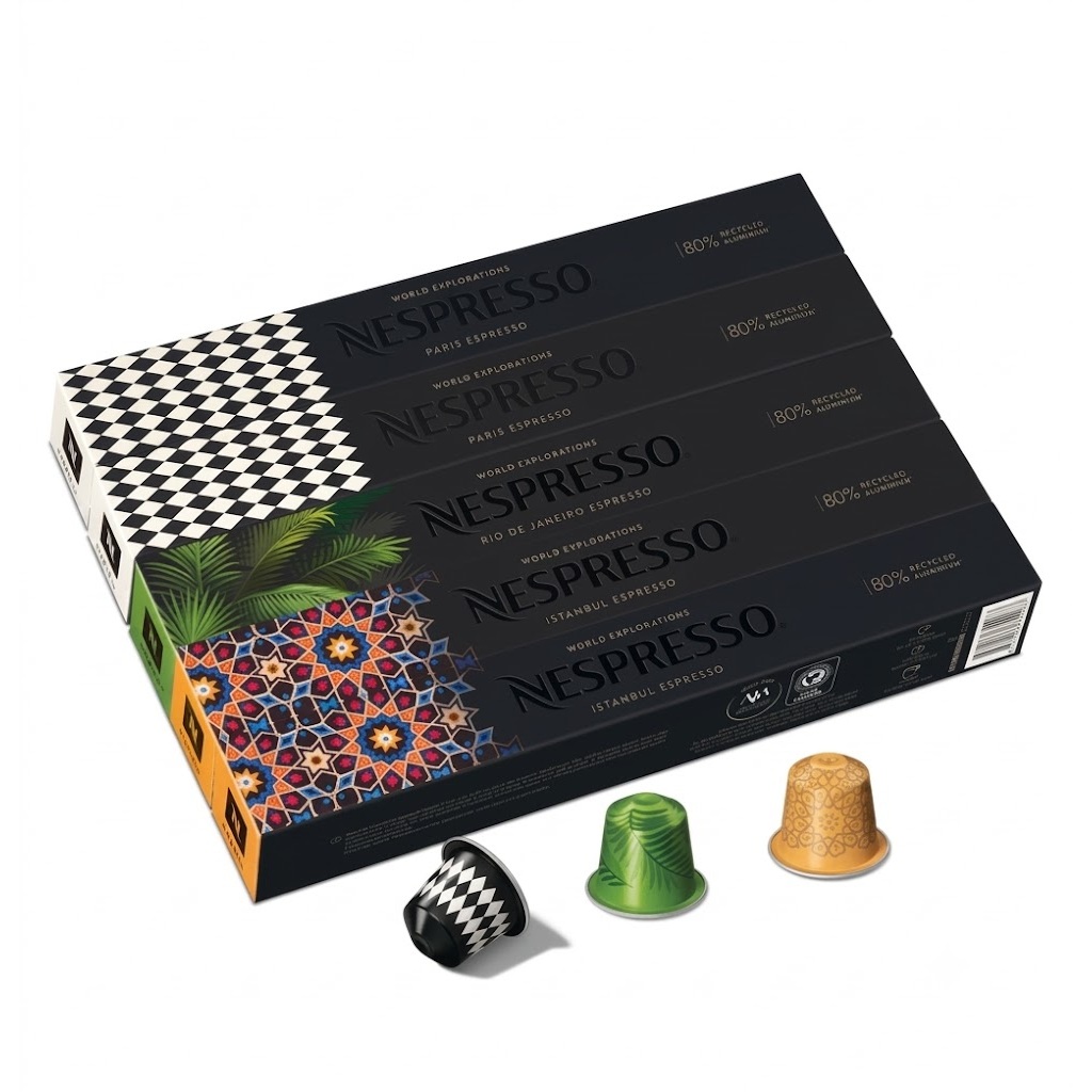 Nespresso WORLD Explorations Variety (Paris/RIO/Istanbul) Ground Coffee Capsule วาไรตี้ กาแฟคั่วบด แ