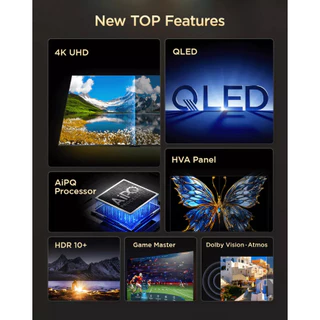 TCL Premium QLED TV รุ่น 55T6D ขนาด 55 นิ้ว 120 Hz รองรับ DolbyVision/Atmos ระบบ Google TV รับประกันจอภาพ 3 ปี