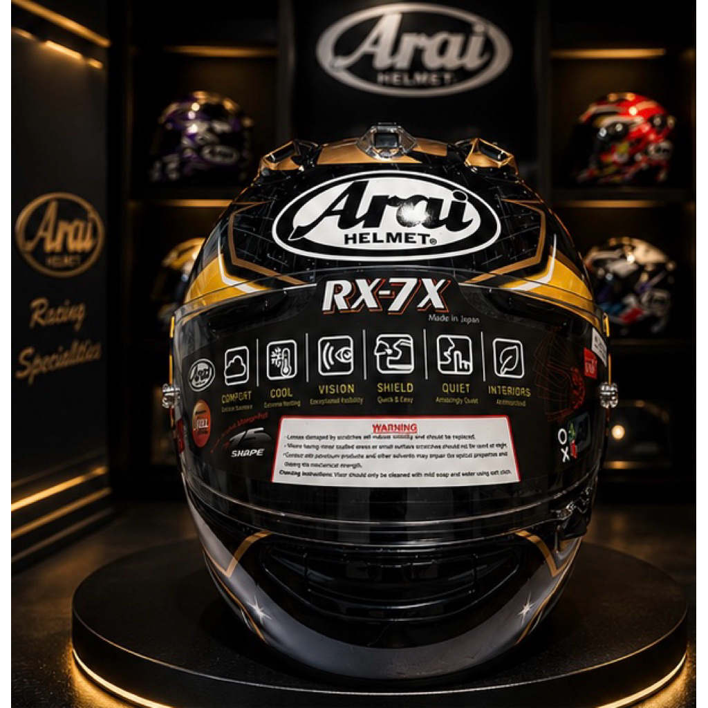 พร้อมส่ง🚚 หมวกกันน็อค Arai Rx7x Samurai ส้ม