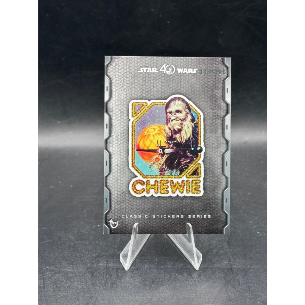 Chewie (Chewbacca) 2017 Topps Star Wars 40th Anniversary "Classic Stickers Series" - Rare Promotiona