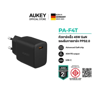 AUKEY PA-F4T หัวชาร์จเร็ว SWIFT 45W PD USB-C PD Wall Charger with GaN Technology