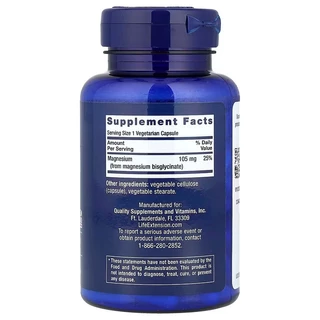 Life Extension, Magnesium Glycinate, 90 Vegetarian Capsules (105 mg per Capsule) แมกนีเซียมไกลซิเนต