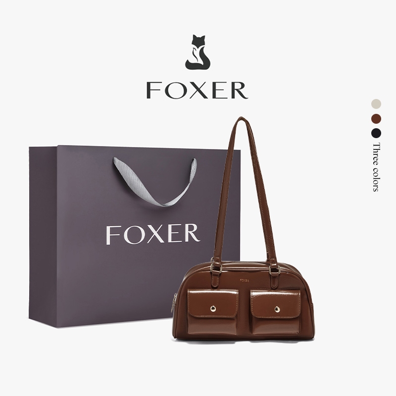 FOXER กระเป๋าสะพายไหล่สำหรับผู้หญิง เรียบง่าย สง่างาม มีฟังก์ชันการใช้งานและอเนกประสงค์ ความจุขนาดใหญ่