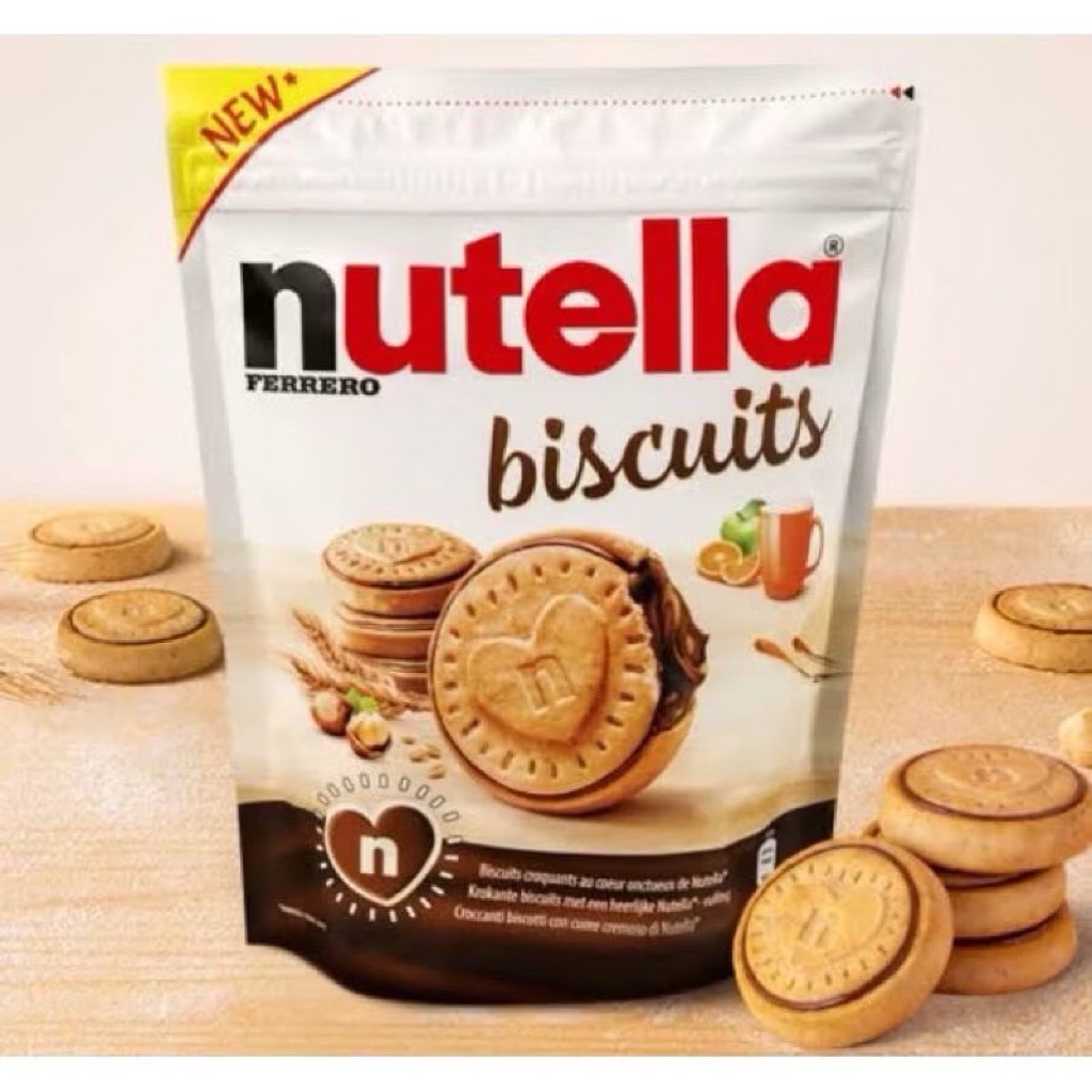 Nutella Biscuits 276/306 กรัม T20/T22 คุ้กกี้สอดไส้ ช็อกโกแลตนูเทลองล่า 20-22 ชิ้น/ห่อ