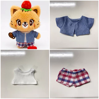 เสื้อตุ๊กตา บักโลโล่ ขนาด 13cm LOLO CUSTOM เสื้อคลุม เสื้อขาว กางเกงสก็อต (กดสั่งแยกชิ้นนะคะ)