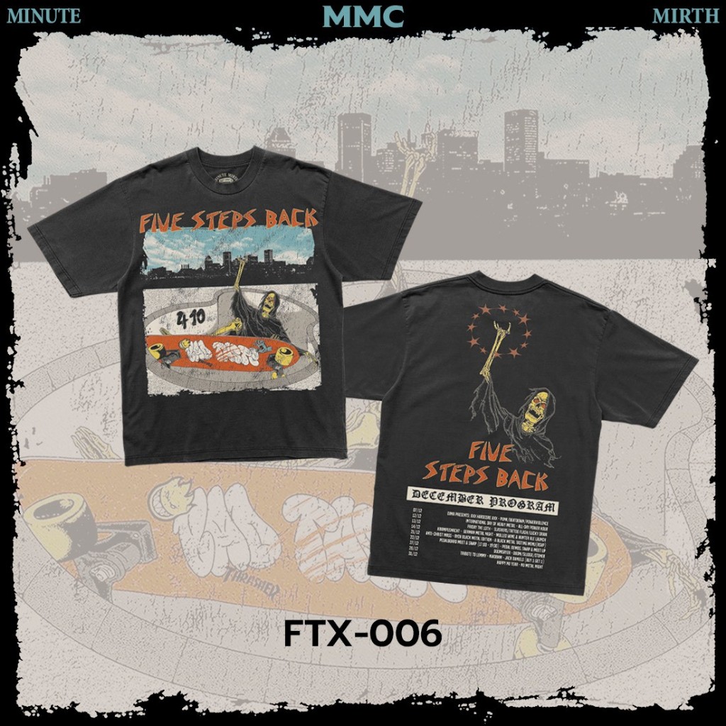 Power7 x Minute Mirth เสื้อยืดสตรีทแฟชั่น คอลเลคชั่นใหม่จากแบรนด์ Minute Mirth ผ้าฟอก (FTX-006)