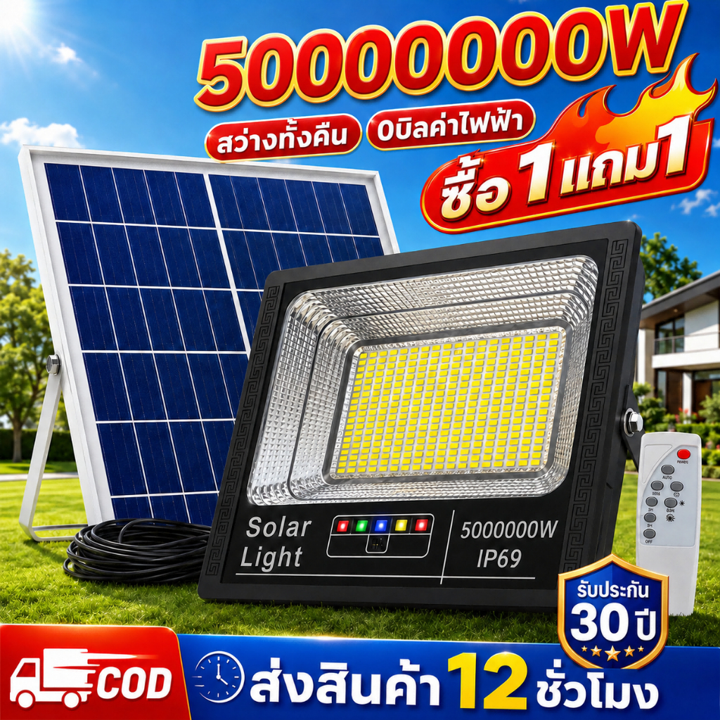 [รับประกัน 30 ปี] ไฟโซล่าเซลล์ UFO ไฟถนนโซล่าเซลล์ 5500000W 22000000W ไฟถนนเซลล์สุริยะ ไฟพลังงานแสงอาทิตย์ เซลล์แสงอาทิตย์ ไฟ LED พลังงานแสงอาทิตย์ ไฟถนน Solar street Light