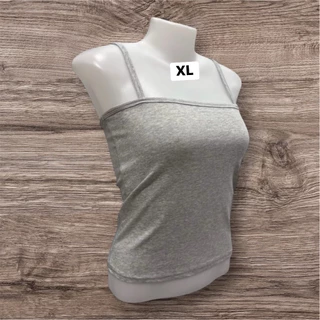 เสื้อเกาะอกมีสายบิ๊กไซส์XL เอวลอย (ผ้าคอตตอน) สาวอวบ​ ใส่สบายไม่ร้อน เนื้อผ้ายืดตามตัว