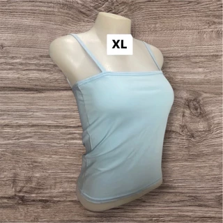 เสื้อเกาะอกมีสายบิ๊กไซส์XL เอวลอย (ผ้าคอตตอน) สาวอวบ​ ใส่สบายไม่ร้อน เนื้อผ้ายืดตามตัว