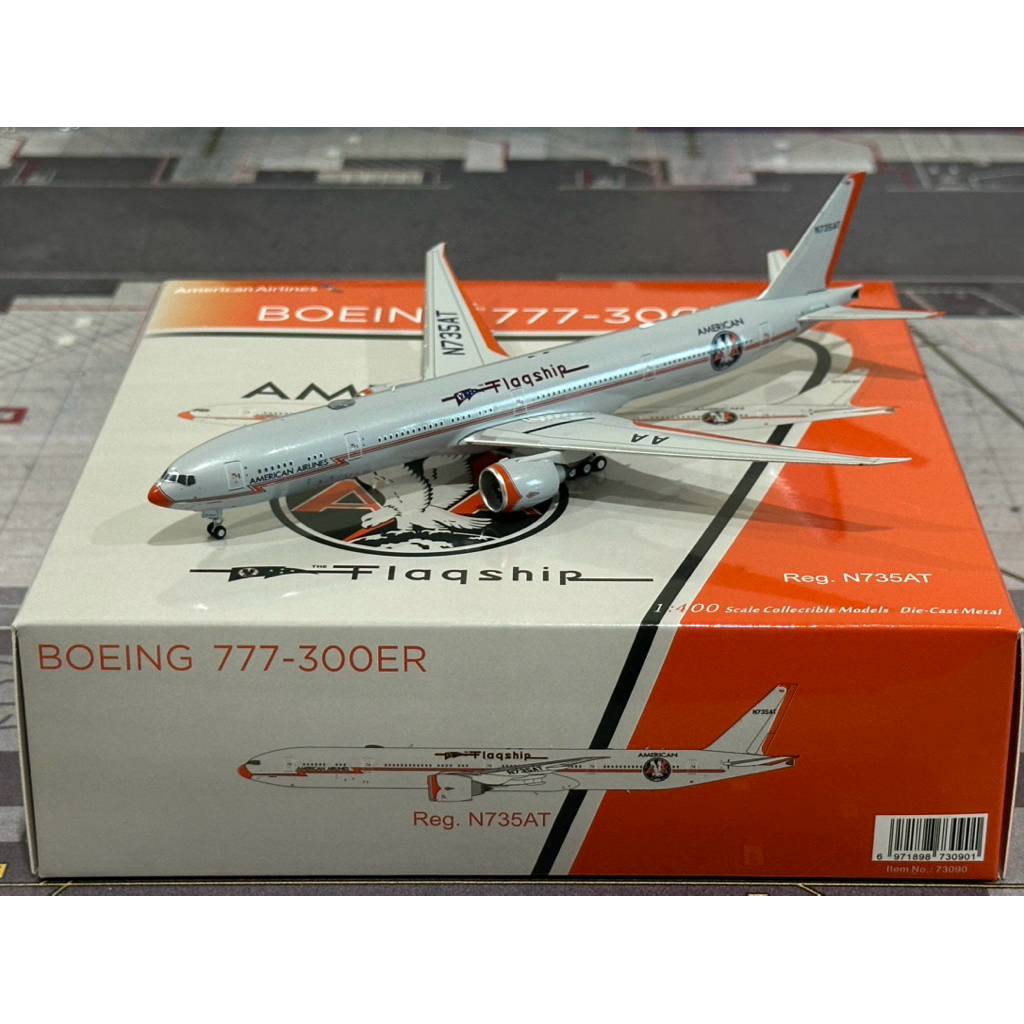 โมเดลเครื่องบิน American Airlines 777-300ER N735AT Scale 1:400 By NG Models
