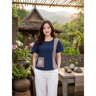 เสื้อใยกัญชงลินิน งานอัดกาว มีหลากหลายแบบ ตัดตามออเดอร์