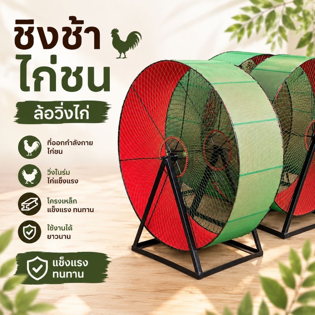 ลู่วิ่งไก่ชน ชิงช้าไก่ชน ล้อวิ่งไก่ชน ที่ออกกำลังกายไก่ชน