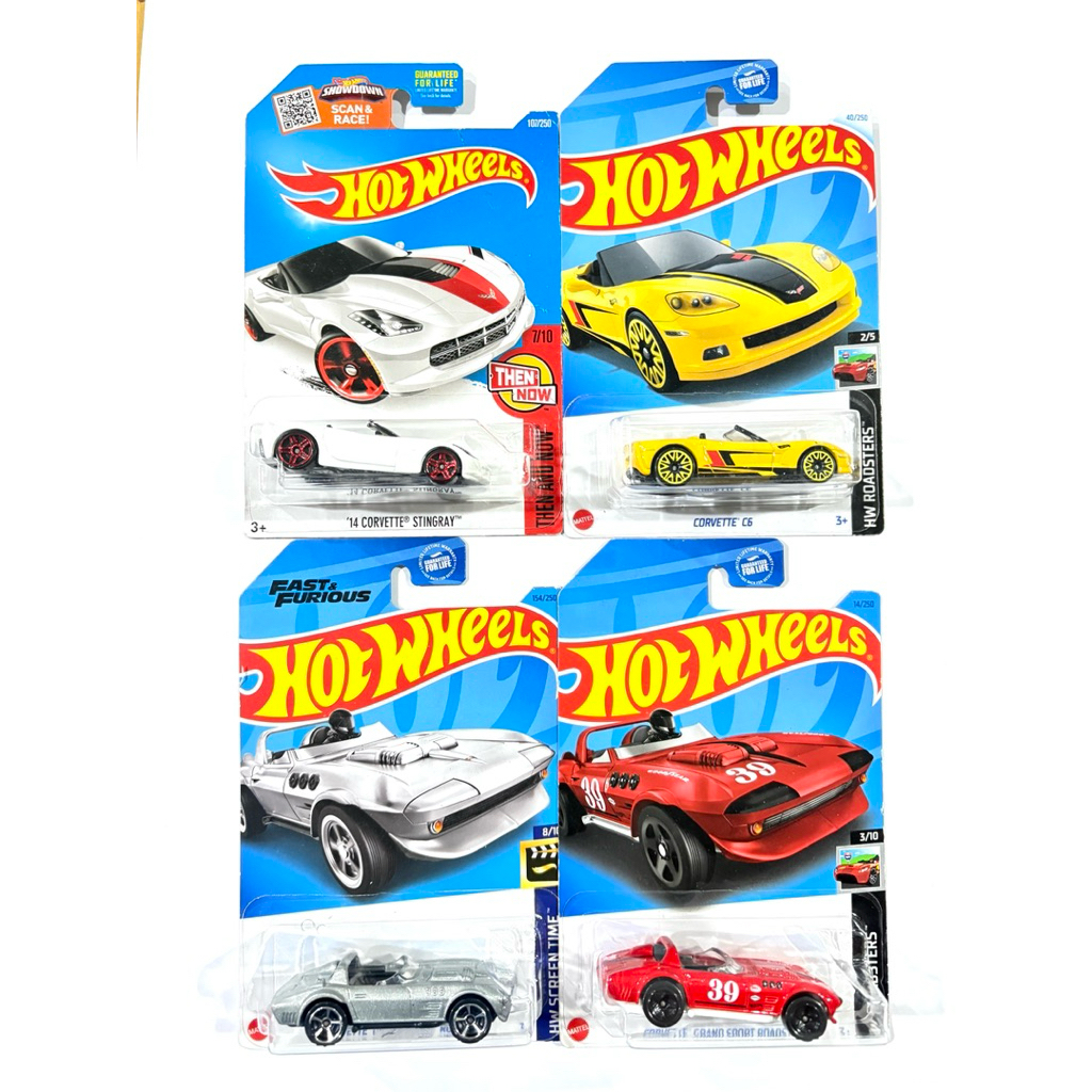 Hot Wheels | ‘14 CORVETTE STINGRAY | CORVETTE C6 | CORVETTE GRAN SPORT ROADSTER ~ มี 2 สี |🇺🇸เป็นแพค