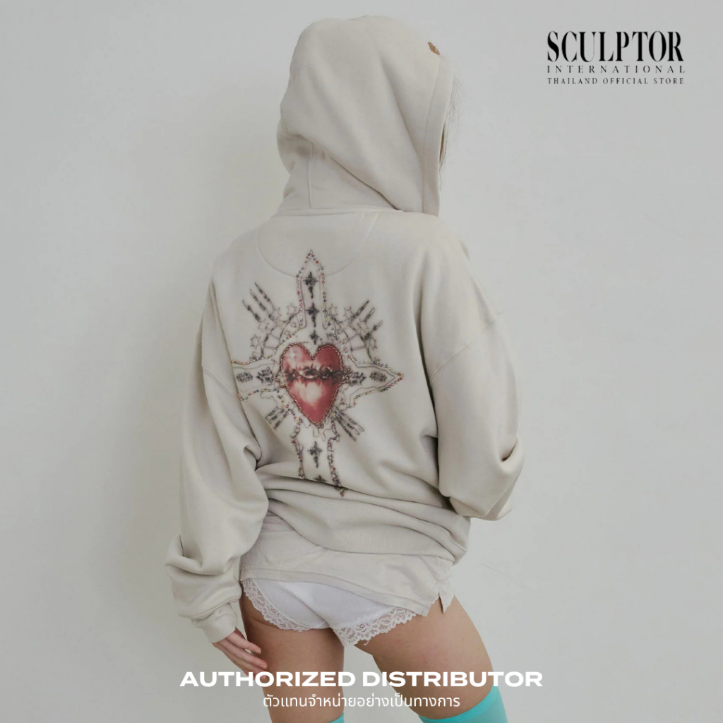 SCULPTOR® เสื้อฮูดดี้ Beaded Saint Hoodie Zip-Up