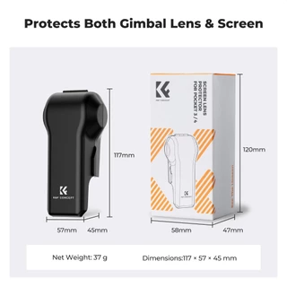 K&F CONCEPT เคสกันกระแทก พร้อมช่องฟิลเตอร์แม่เหล็กและการ์ด สำหรับ DJI Osmo Pocket 3/4