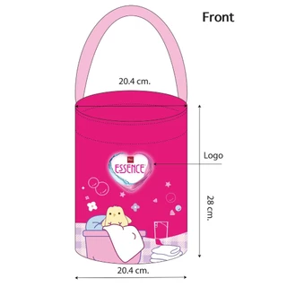 Essence กระเป๋าผ้าเอสเซ้นซ์ ทรงบัคเก็ตสีชมพู