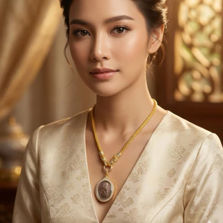 สร้อยพระเชือกถักสีทอง พร้อมหัวมังกรชุบทอง สำหรับเลี่ยมพระ เหรียญพระ เครื่องราง งานประณีต ใส่สบาย
