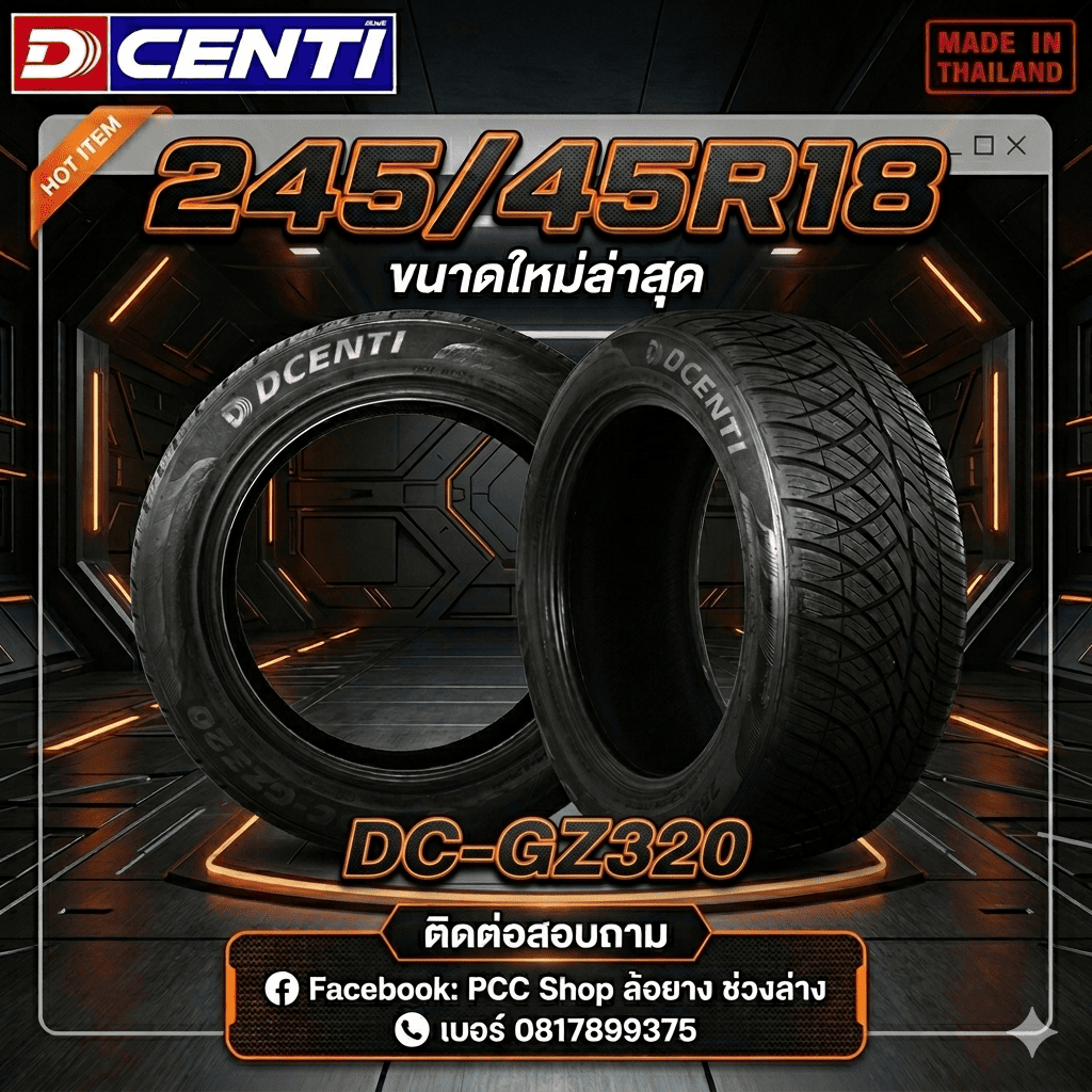 ยาง DCENTI ปี26 รุ่นDC-GZ320 245/45R18 (ราคาต่อเส้น)