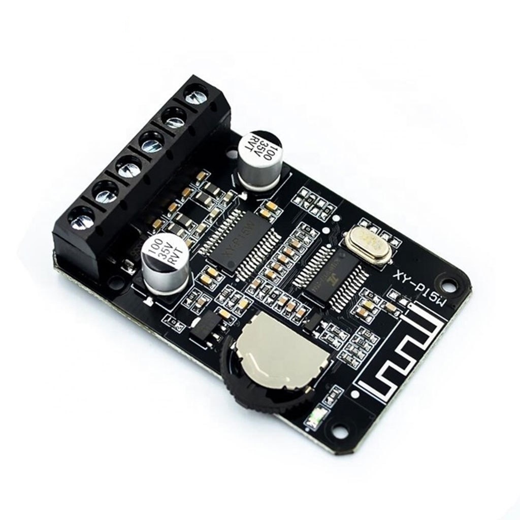 บอร์ดขยายเสียงสเตอริโอบลูทูธ 15W 12V/24V พลังงานสูงดิจิตอลเครื่องขยายเสียงโมดูล XY-P15W