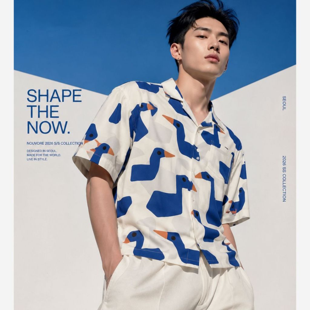 11.WOLF Waterfowl Hawaii Shirt เสื้อเชิ๊ตแขนสั้นต่อลาย เสื้อเชิ้ต เสื้อฮาวาย เสื้อเชิ้ตฮาวาย ลายวอเทอร์ฟาว/ H371