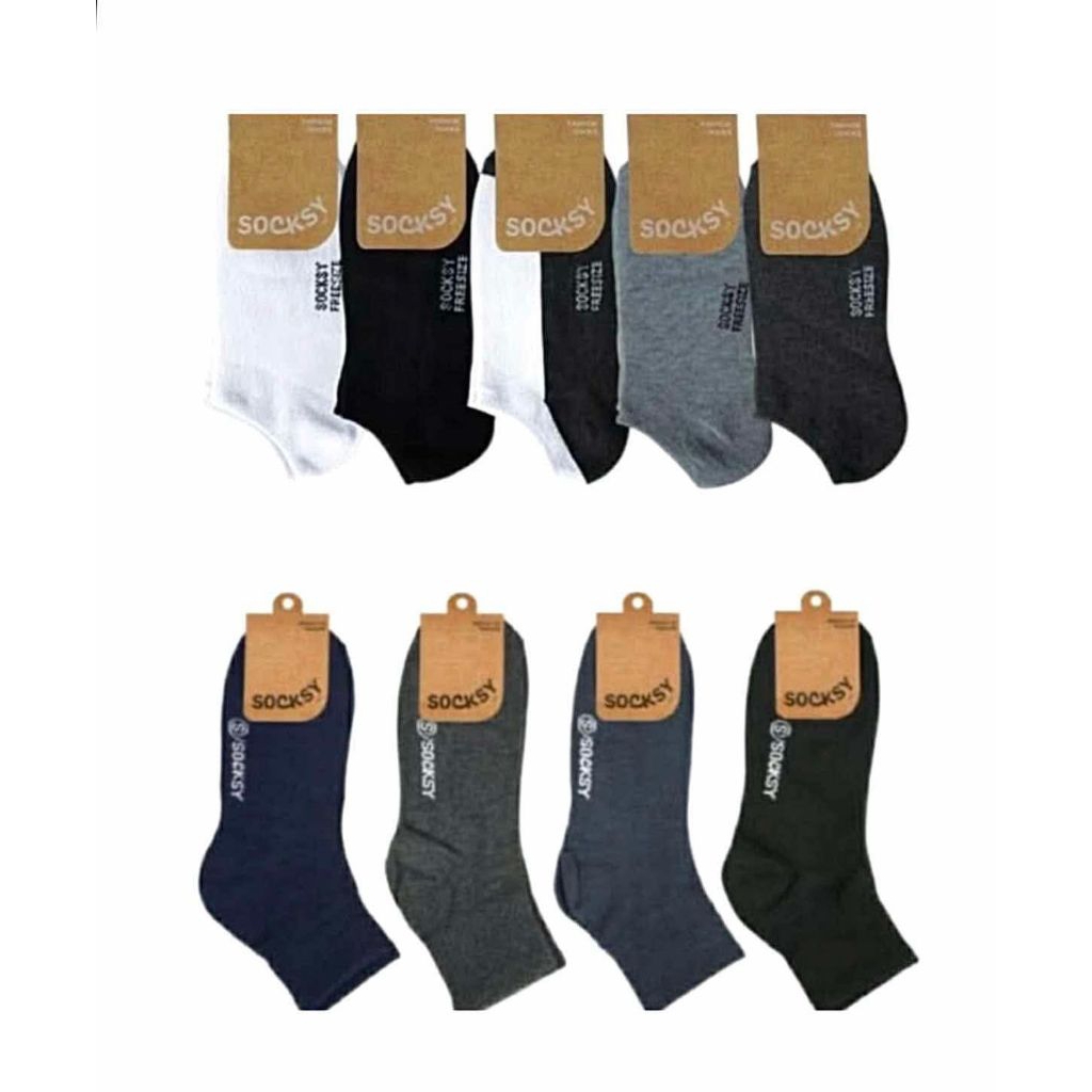 ถุงเท้า SOCKSY สีพื้น ถุงเท้าข้อสั้น ถุงเท้าข้อกลาง ผ้าหนานุ่ม ไม่บางไม่ย้วยไม่ขาดง่ายใส่สบายตลอดวัน