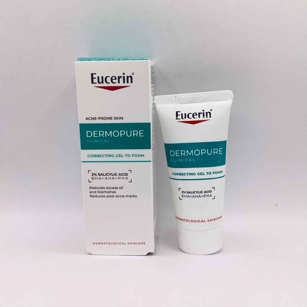 ขนาดทดลอง Eucerin Dermopure Clinical Correcting Gel To Foam ยูเซอริน เดอร์โมเพียว คลินิคอล คอร์เรคติ้ง เจล ทู โฟม 20 มล