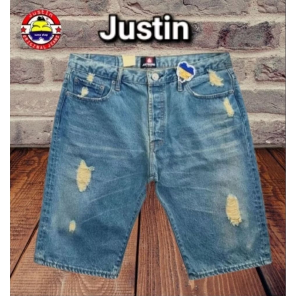Justin ขาสั้นชายแต่งเซอร์(ยาวเลยเข่า)เป้ากระดุม,ลิขสิทธิ์แท้100%