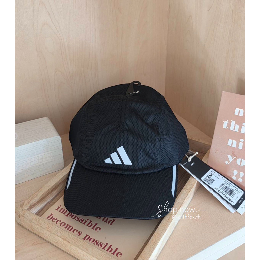หมวกแก๊ปผ้าตาข่ายสำหรับวิ่ง Adidas Run Mes Cap
