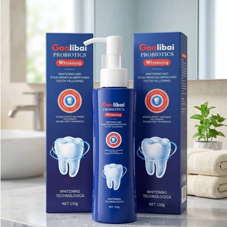 Gaolibai Double-Effect ยาสีฟันไวท์เทนนิ่ง Push-to-Clean ฟัน,ปรับปรุงฟันเหลือง,ลมหายใจสดชื่น,ขายตรงจากโรงงาน 150g