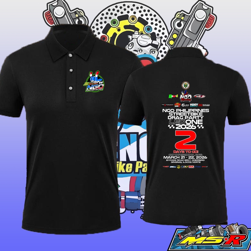 HOT NGO Racing Thailand สไตล์รถแข่ง Polo shirt ลายพิมพ์ชัดเจนสีสันสด เสื้อคอปกแขนสั้นผ้าฝ้าย S-5XL U