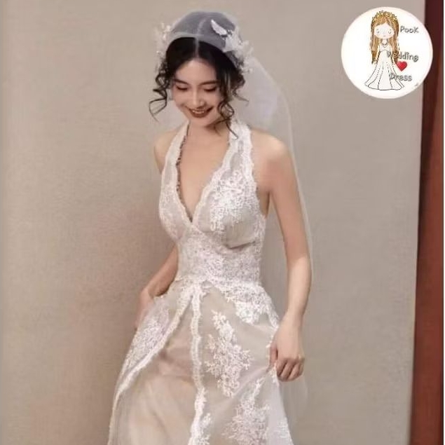 ชุดเจ้าสาว E010 ชุดแต่งงาน ชุดพรีเวดดิ้ง งานหมั้น ชุดสวย งานเนียบ ผ้าดี มินิมอล พร้อมส่ง.