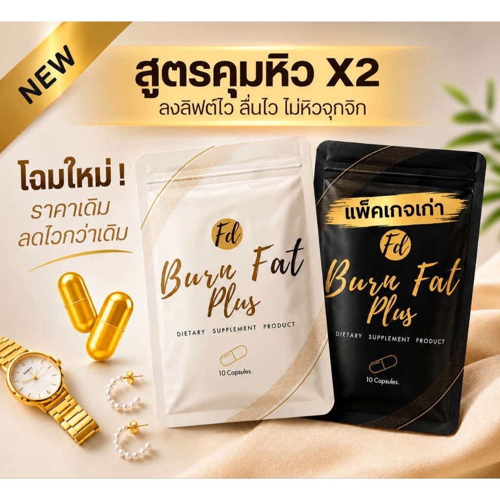 ของแท้/มีของแถม✅️ แพ็คเกจใหม่‼️💃 FD BURN FAT ซองดำในตำนาน