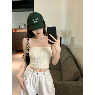 เสื้อกล้าม เสื้อเกาะอก สีพื้น มินีมอล ผ้าใส่สบาย เข้ากับทุกสไตล์ ผ้ายืดได้ #020451