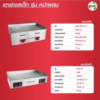 SGE เตาย่างสเต็ก เตาย่างแก๊ส เตาเทปันยากิ รุ่น GD ระบบไฟฟ้า รับประกัน 1 ปีเต็ม ของแท้จาก SGE!!!