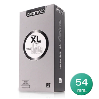 Okamoto XL ถุงยางอนามัย ไซส์ใหญ่ บางพิเศษ ขนาด 54 มม. ความหนา 0.06 มม. 10ชิ้น